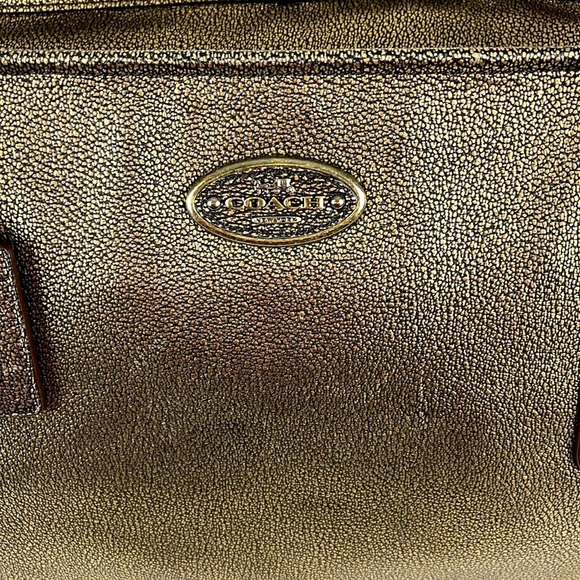 Coach Chicago Ellis Metallic Bronze Pebble Leather Large Tote Bag - Picture 2 of 16